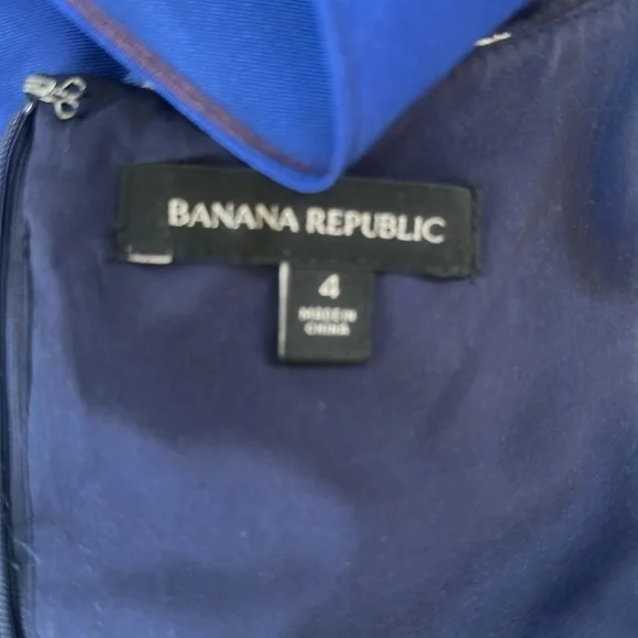 Banana Republic Elegant Striped Blue and Black Dress - Picture 8 of 8